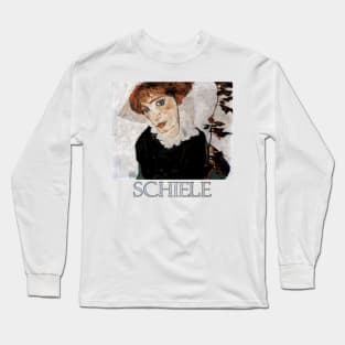 Portrait of Wally by Egon Schiele Long Sleeve T-Shirt